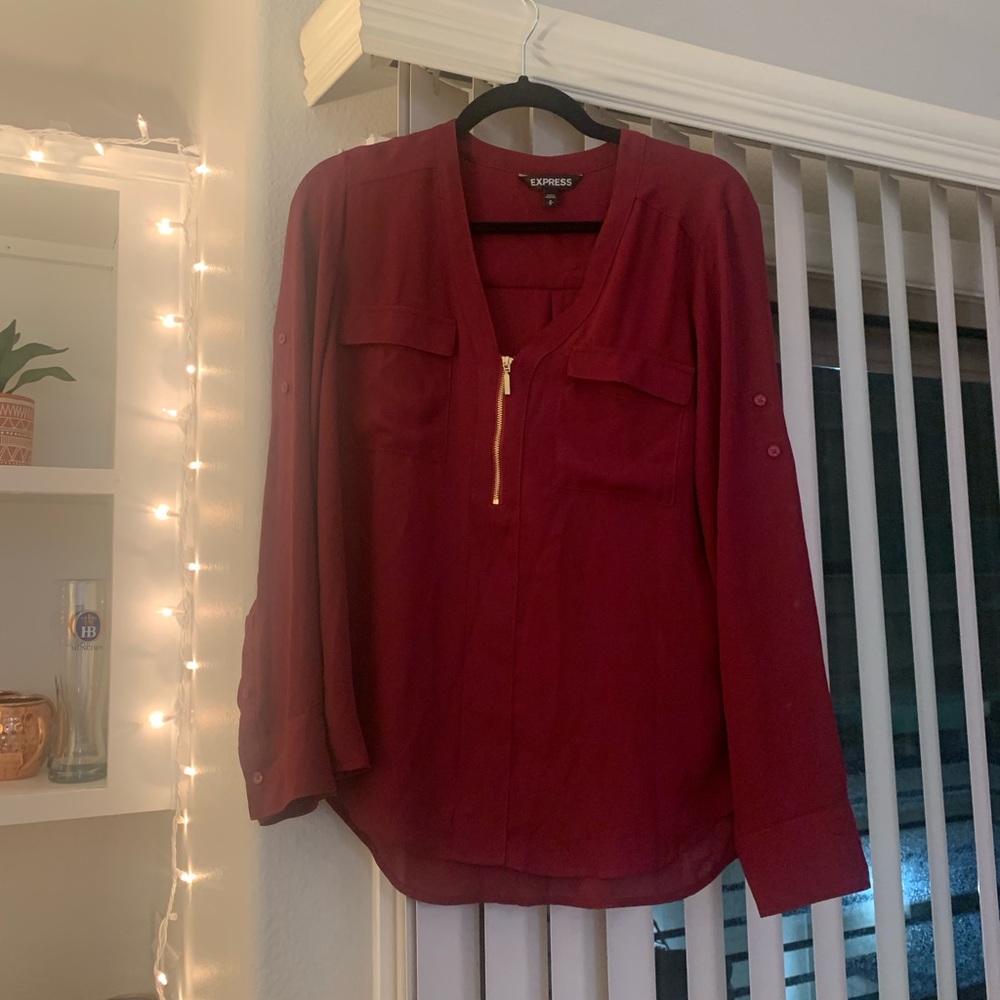 Express, long sleeve blouse, size medium